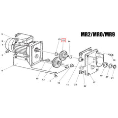 Fabio Leonardi Cast Iron Drive Gear For MR0/MR2/MR7/MR8/MR9 - 0.3HP/0.5HP/1HP