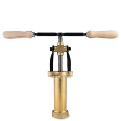 Bottene Bigolaro Premium Hand Pasta Extruder with Rigatoni and Spaghetti 2.5 mm Brass Dies Made in Italy