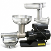 Fabio Leonardi MR10 1 1/4 HP SP5 Tomato Machine + #22 Meat Grinder Attachment Combo