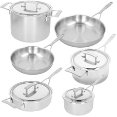 Demeyere Industry 10 Piece 18/10 Stainless Steel Cookware Set - 1029795