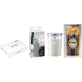 $291 Value - Jura Glass Milk Container, HP3 Milk Pipe, Care Kit, Aroma Eccellente 1KG Espresso Beans