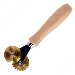 Brass Double Fluted and Smooth Pastry and Pasta Wheel