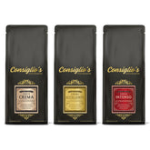 Consiglio's Premium Fresh Roast Espresso Tasters Trio - Roasted in Canada