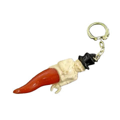 Cornicello Hunchback Italian Horn Charm Keychain
