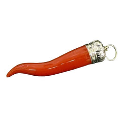 Cornicello Italian Horn Charm Keychain / Large