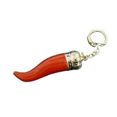 Cornicello Italian Horn Charm Keychain / Medium