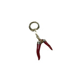 Cornicello Italian Double Horn Charm Keychain / Small