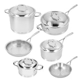 Demeyere Atlantis 10 Piece 18/10 Stainless Steel Cookware Set - Open Box, Unused