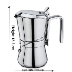 Giannina 6 Cup Made in Italy Stainless Steel Stovetop Espresso Maker New Restyled Version Model - 3006010