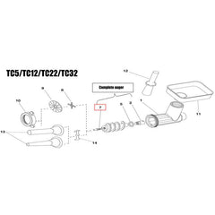 Fabio Leonardi Replacement TC12 Square Shank Meat Grinder Attachment