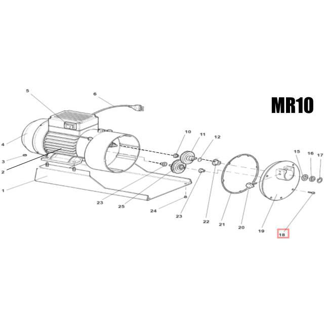Fabio Leonardi MR2/MR0/MR8/MR9/MR10 Screws for Front of Motor Flange (5 pieces)