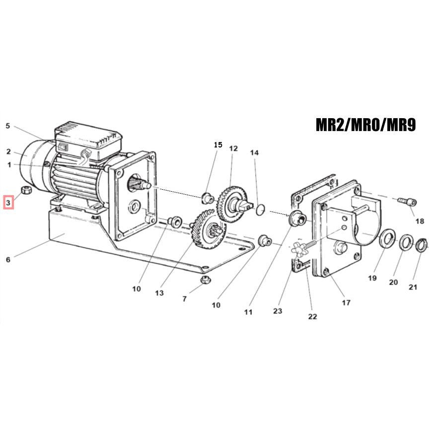 Fabio Leonardi MR2/MR0/MR9 Nuts to Secure Motor to Base (4pcs)