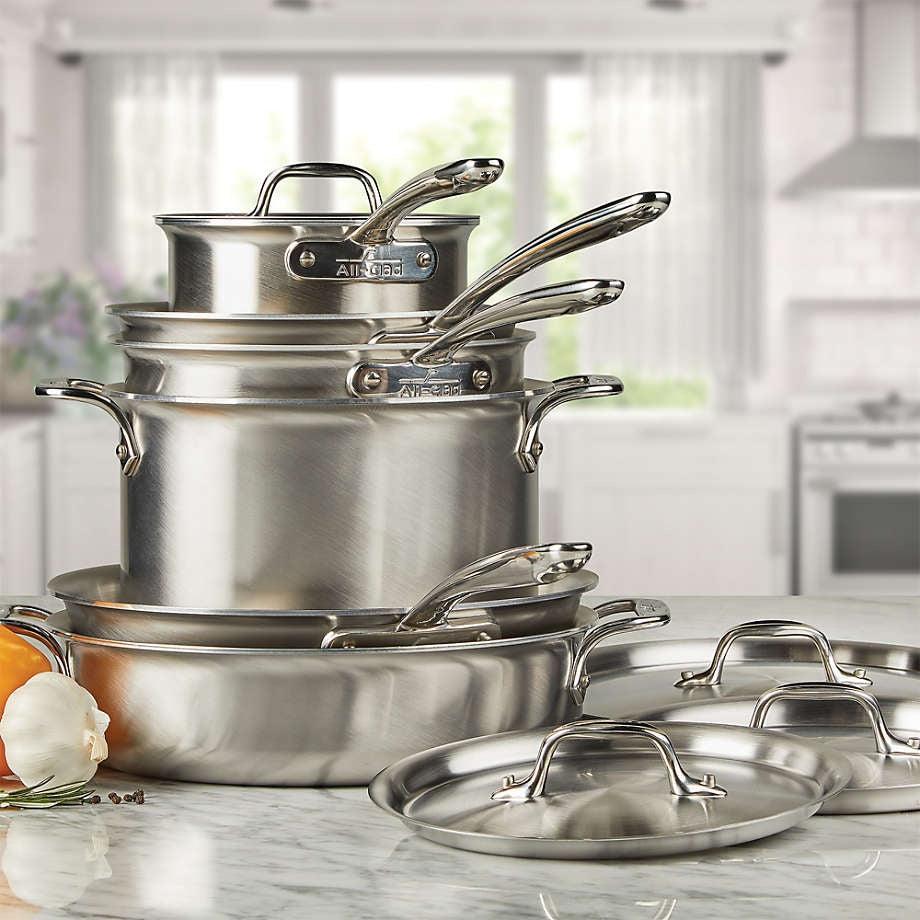 All-Clad D3 Stainless Steel 10 Piece Set Brushed - CBB0010