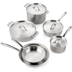 All-Clad D3 Stainless Steel 10 Piece Set Brushed - CBB0010