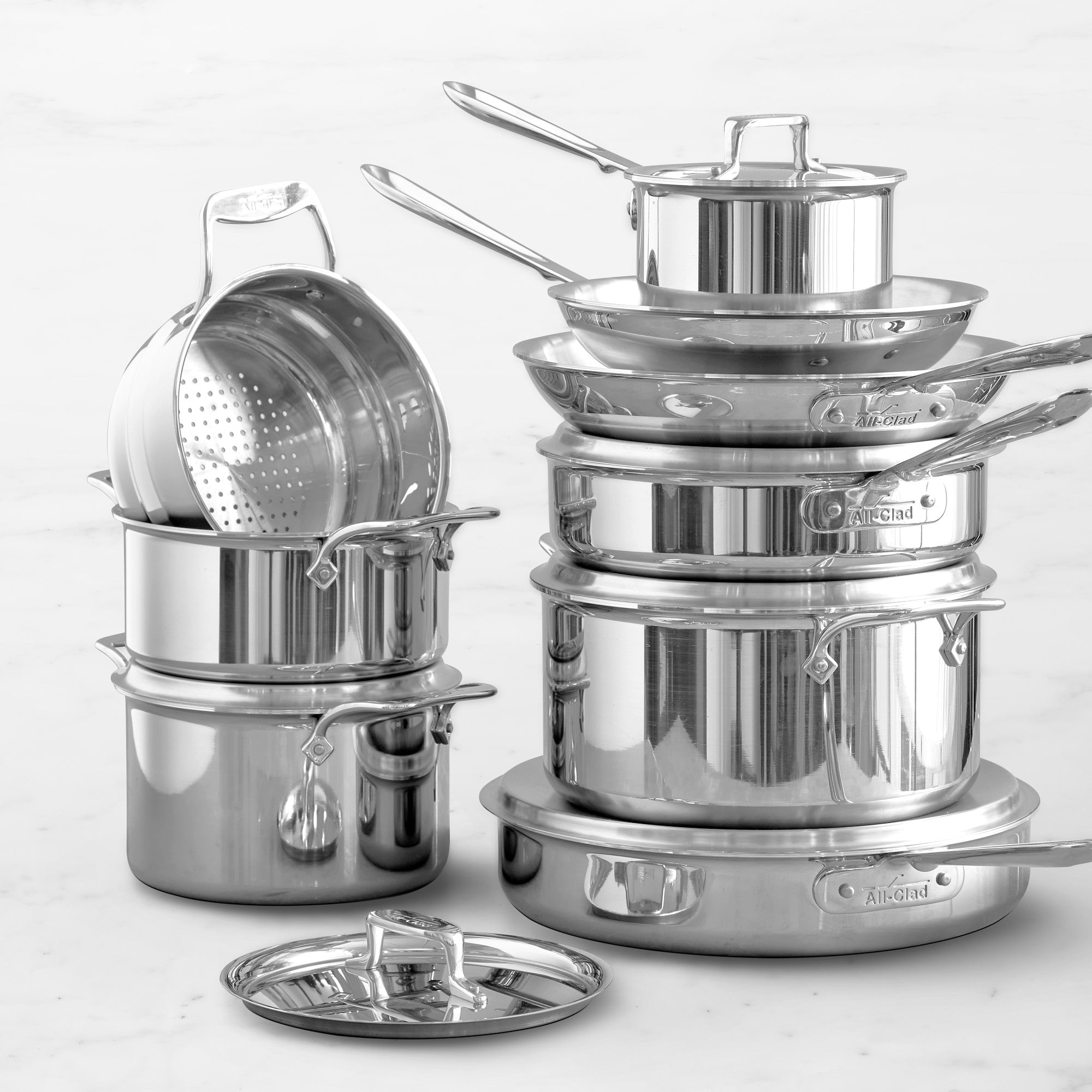 All-Clad 15 Piece D5 Polished Set - SD501015RR