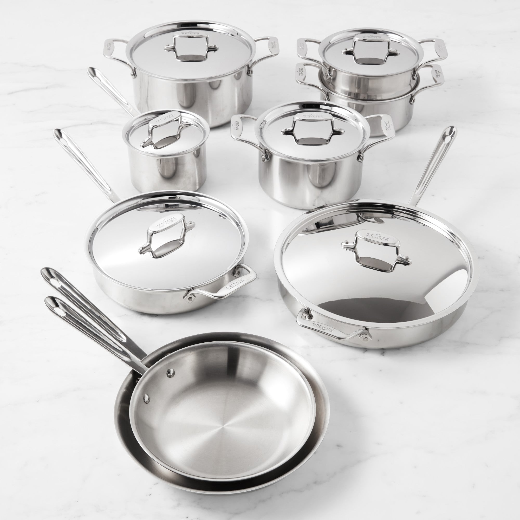 All-Clad 15 Piece D5 Polished Set - SD501015RR