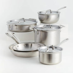 All-Clad D3 Stainless Steel 10 Piece Set Brushed - CBB0010