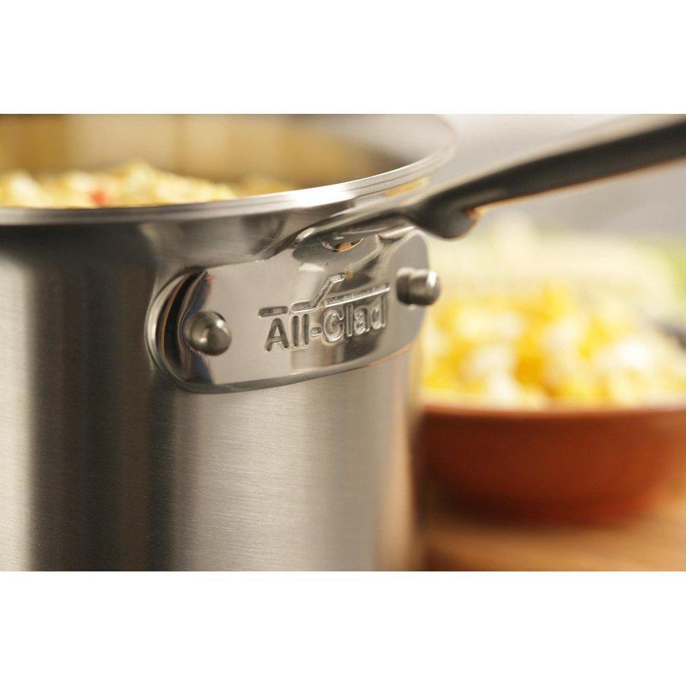All-Clad D5 - 4 qt. Stainless Steel Brushed Covered Saucepan BD55204