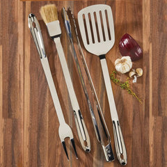 $290 Value! FG - All Clad Stainless Steel 4 piece BBQ Tool Set with box T147 - Not for Purchase