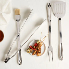 All Clad Stainless Steel 4 piece BBQ Tool Set with box T147