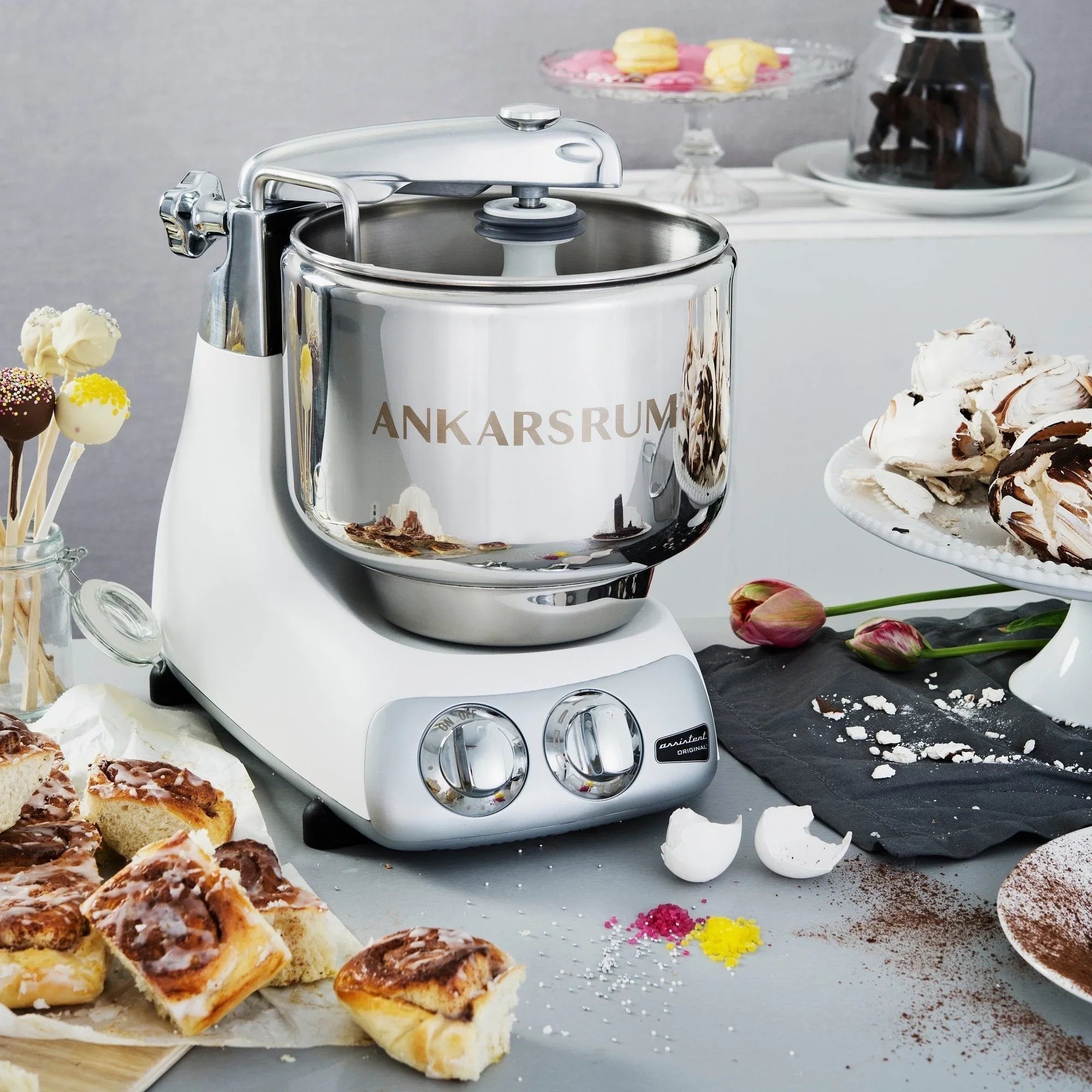 Ankarsrum Stand Mixer Glossy White AKM6230GW - Open Box
