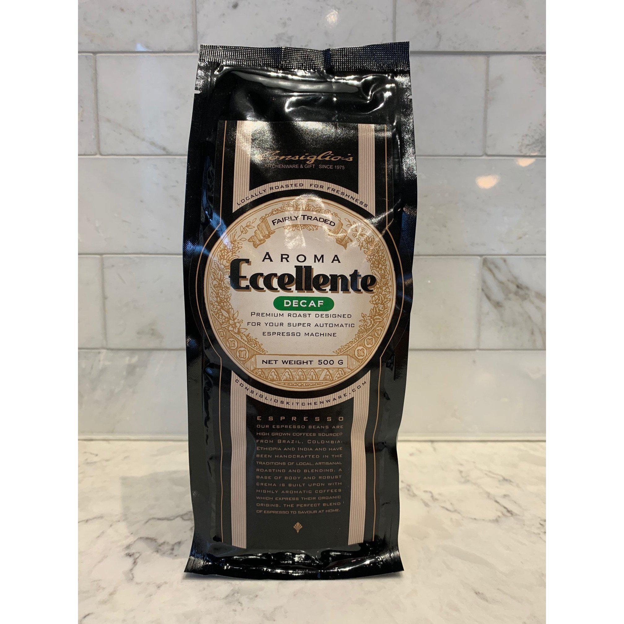 Consiglio's Aroma Eccellente Decaf Premium Fresh Roast Espresso Beans 1 lbs - Roasted in Canada