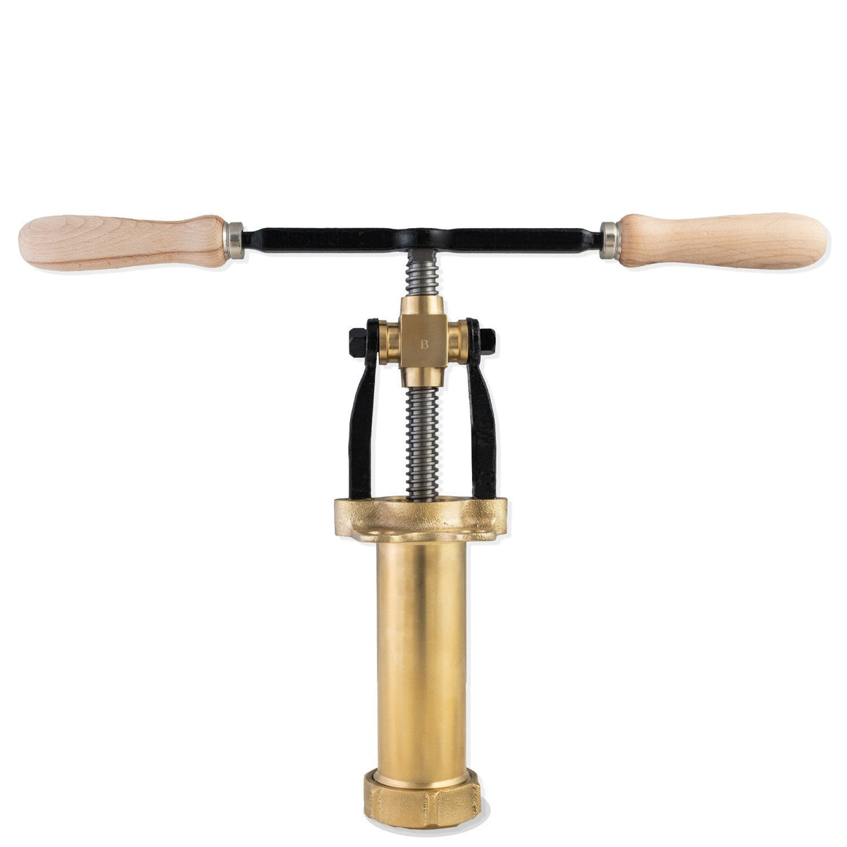 Bottene Bigolaro Premium Hand Pasta Extruder with Rigatoni and Spaghetti 2.5 mm Brass Dies Made in Italy