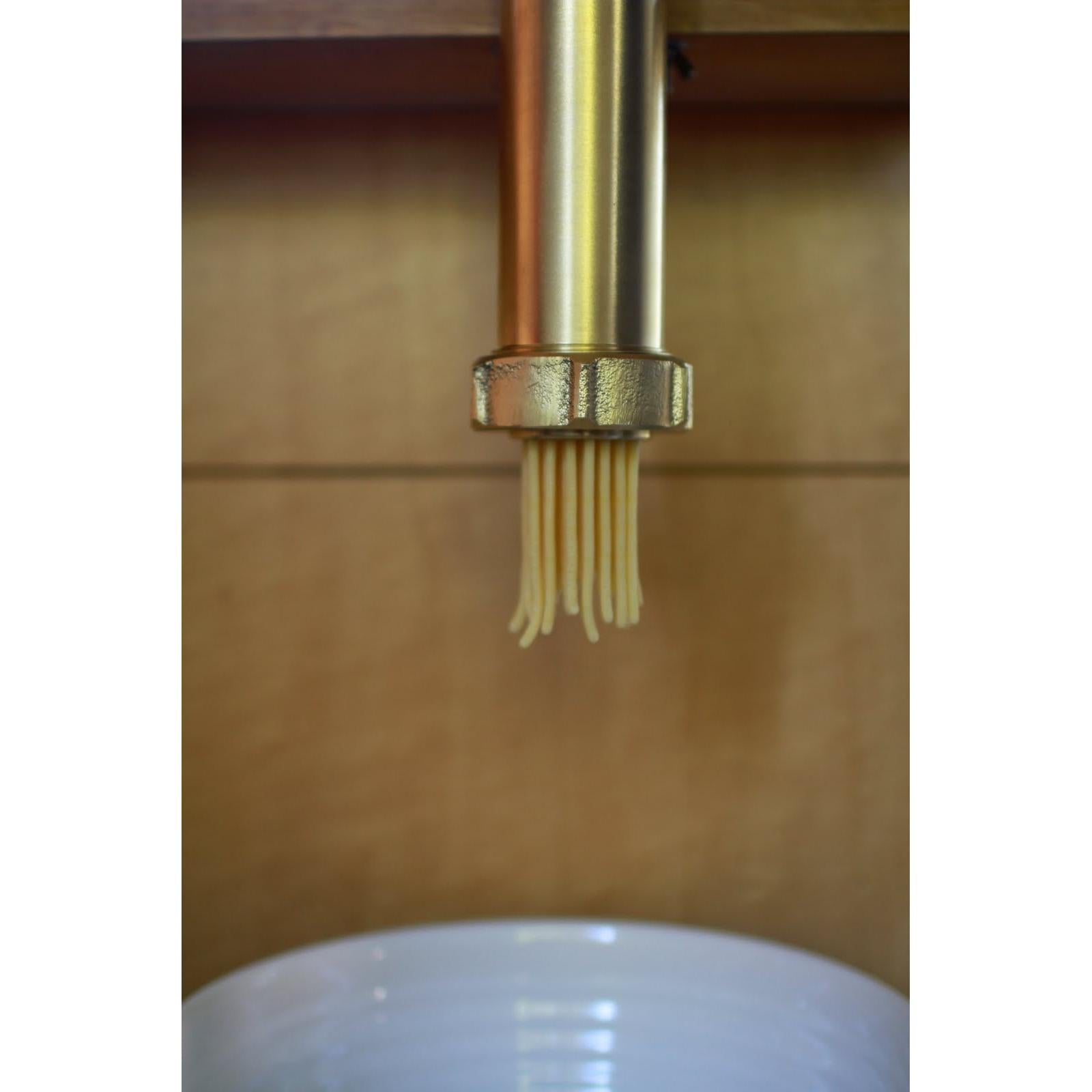 Bottene Bigolaro Premium Hand Pasta Extruder with Rigatoni and Spaghetti 2.5 mm Brass Dies Made in Italy