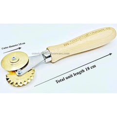 Brass Double Fluted and Smooth Pastry and Pasta Wheel
