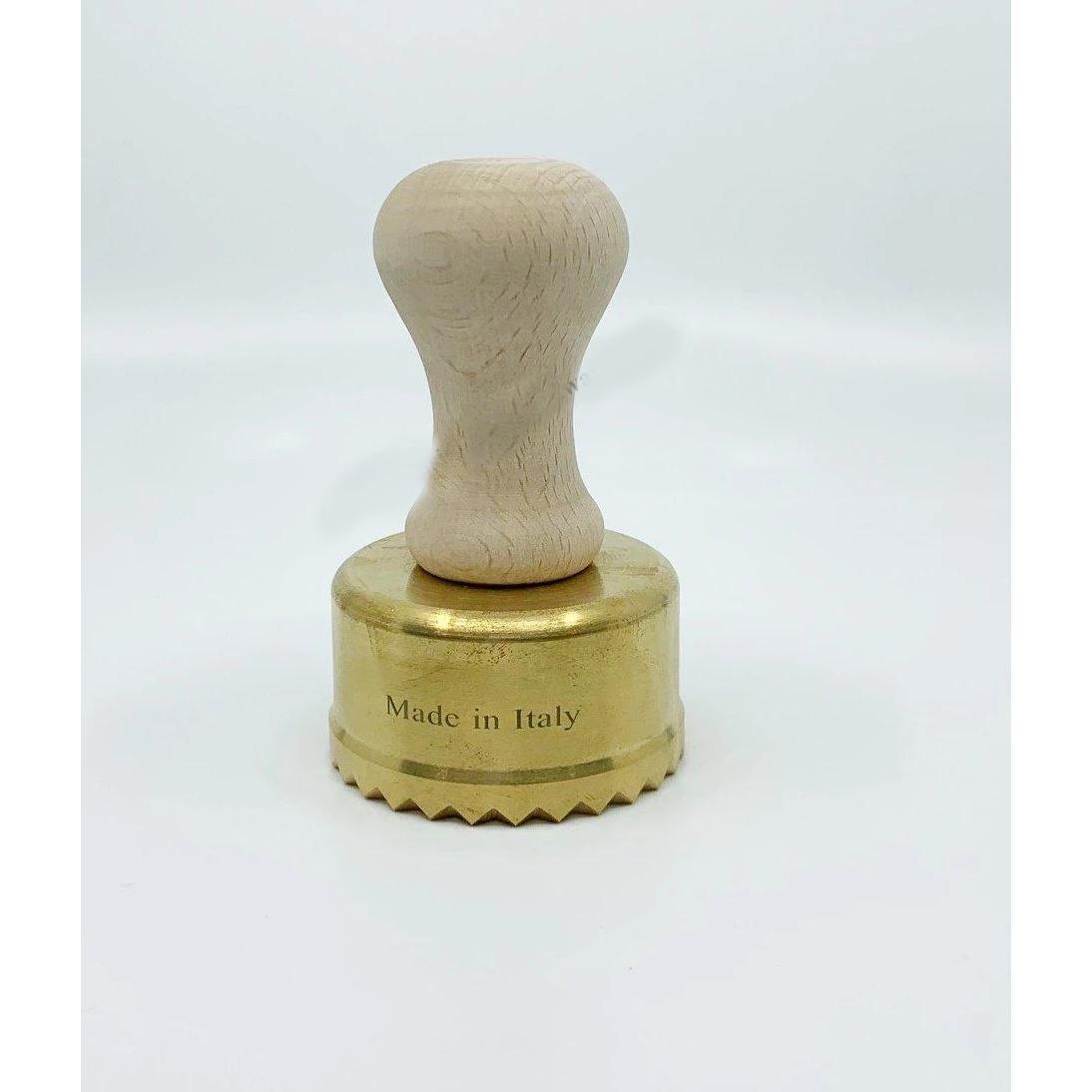 Brass Round 65 mm Ravioli Stamp - Made in Italy
