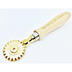 Brass Fluted Pastry and Pasta Wheel