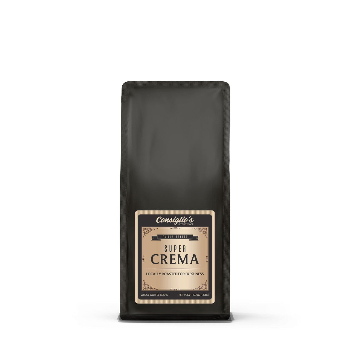 Consiglio's 1.1 LB / 500g Super Crema Premium Fresh Roasted Espresso Beans - Roasted in Canada