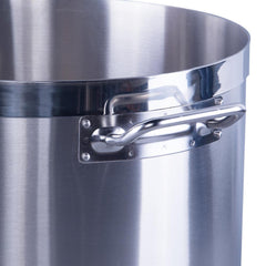 Commercial Quality Stainless Steel Pot - 98L / 103.5 Qt #SP045050 - Perfect for Canning Sauces, Home and Restaurant Quality