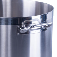 Commercial Quality Stainless Steel Pot - 71 L / 75 Qt #SP044545 - Perfect for Canning Sauces, Home and Restaurant Quality
