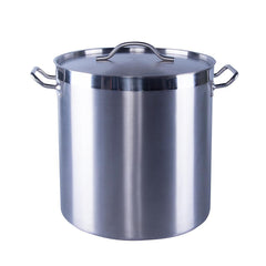 Commercial Quality Stainless Steel Pot - 98L / 103.5 Qt #SP045050 - Perfect for Canning Sauces, Home and Restaurant Quality