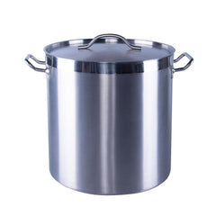 Commercial Quality Stainless Steel Pot - 71 L / 75 Qt #SP044545 - Perfect for Canning Sauces, Home and Restaurant Quality