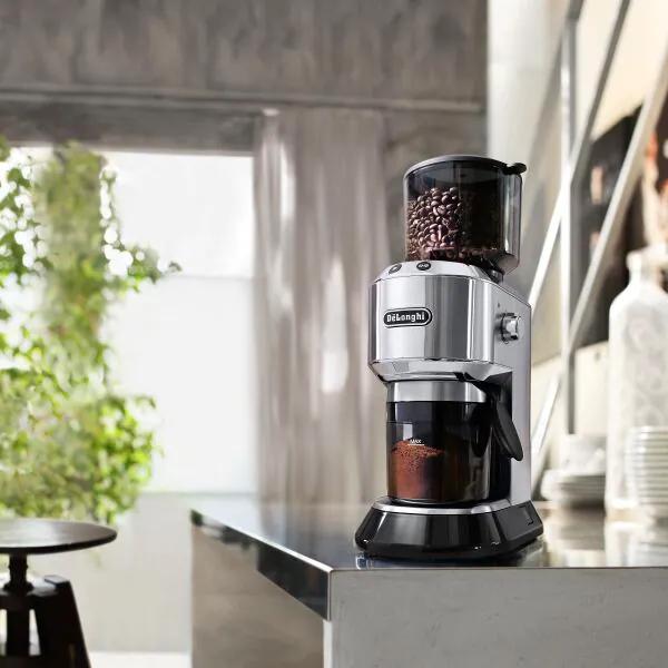 Delonghi Dedica Espresso Coffee Grinder in Stainless Steel Housing