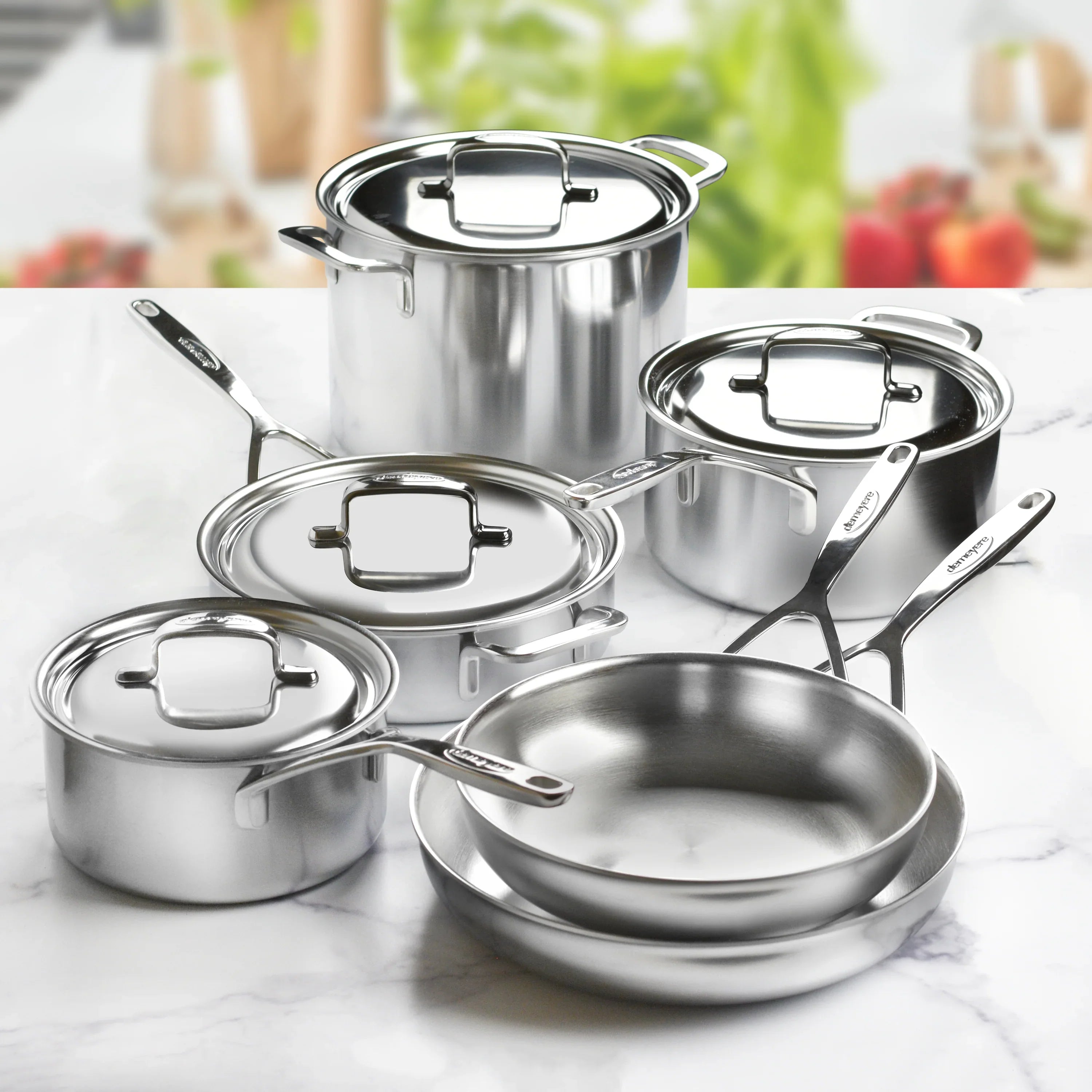 Demeyere Industry 10 Piece 18/10 Stainless Steel Cookware Set - 1029795