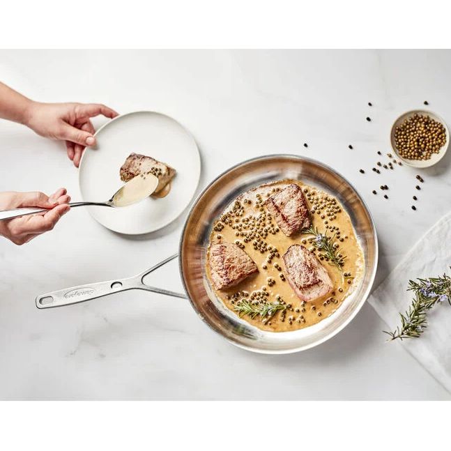 Demeyere Industry 5 Collection 24 cm / 9.4" 18/10 Stainless Steel Frying Pan