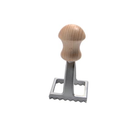 Eppicotispai Square Ravioli Stamp 40mm - Made in Italy from Aluminum and Wood