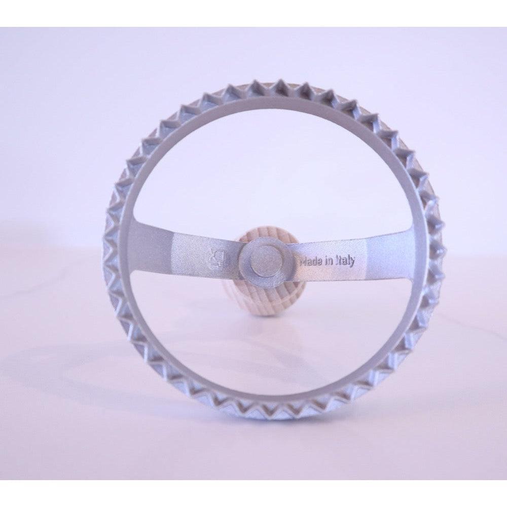 Eppicotispai Round Ravioli Stamp 80mm - Made in Italy from Aluminum and Wood