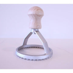 Eppicotispai Round Ravioli Stamp 80mm - Made in Italy from Aluminum and Wood