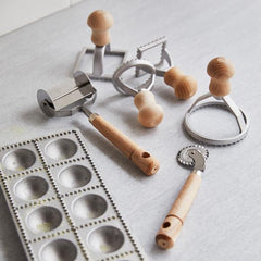 Eppicotispai Ravioli & Tortellini Starter Set - Made in Italy from Aluminum and Wood