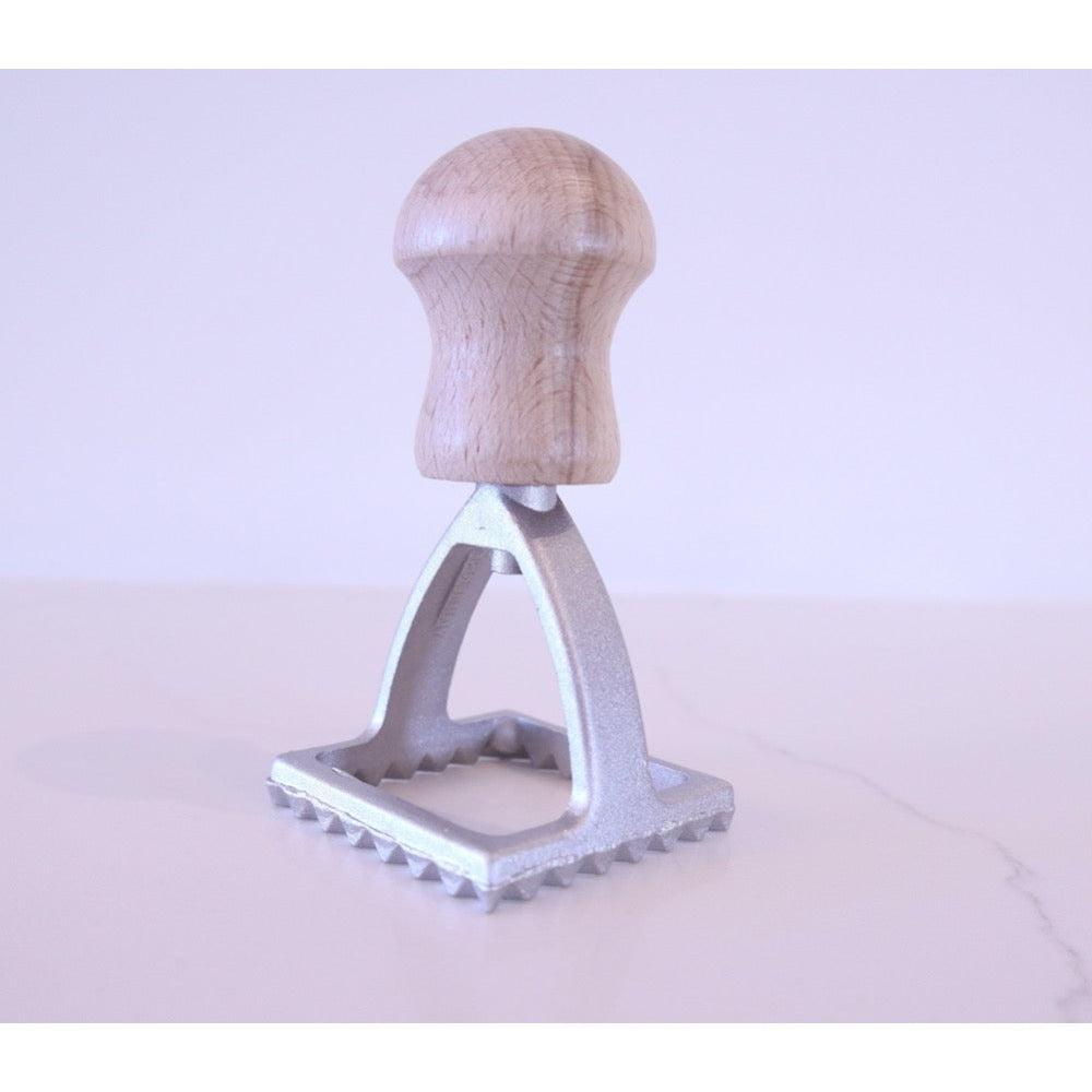 Eppicotispai Square Ravioli Stamp 40mm - Made in Italy from Aluminum and Wood
