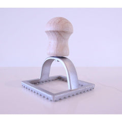 Eppicotispai Square Ravioli Stamp 70mm - Made in Italy from Aluminum and Wood