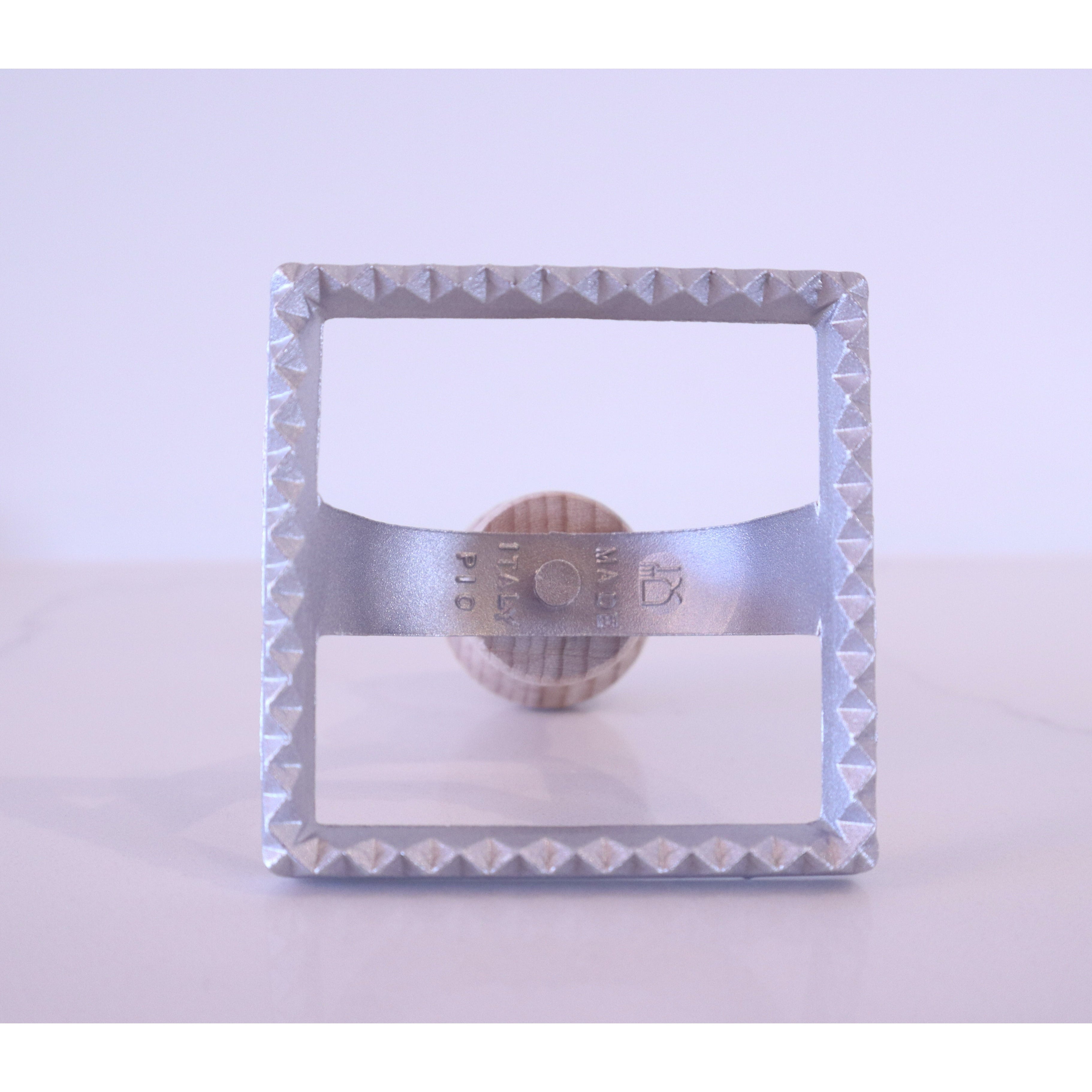 Eppicotispai Square Ravioli Stamp 70mm - Made in Italy from Aluminum and Wood