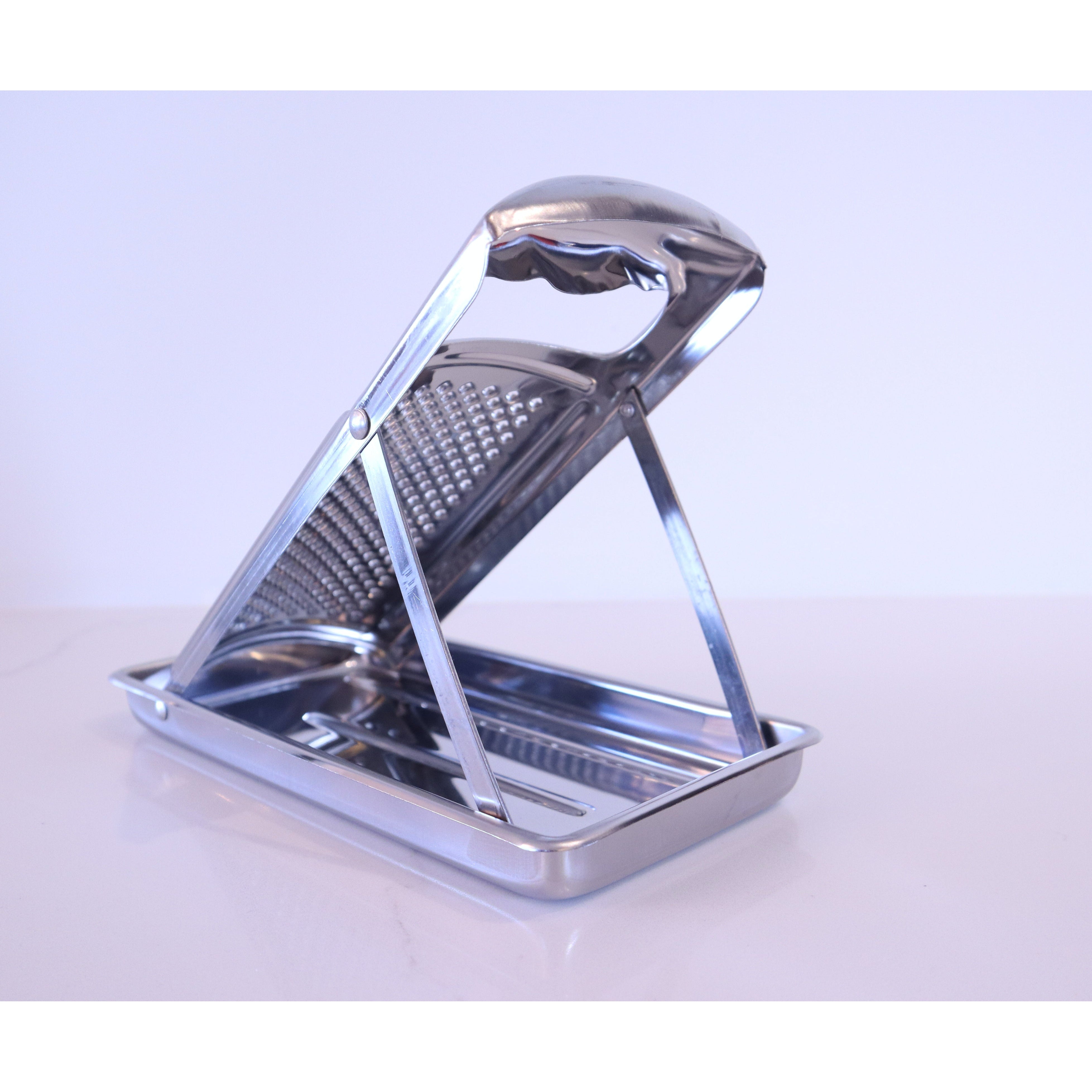 Eppicotispai Stainless Steel Cheese Grater with Case and Handle - Made in Italy