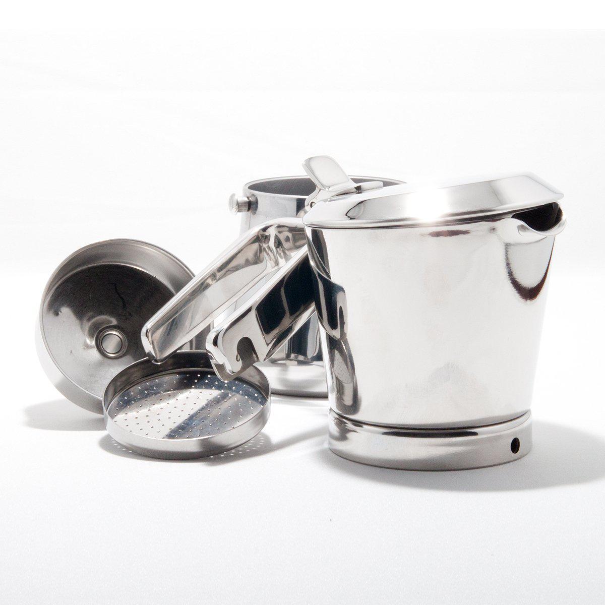 Giannina 3 Cup Made in Italy Stainless Steel Stovetop Espresso Maker New Restyled Version Model - 3003010
