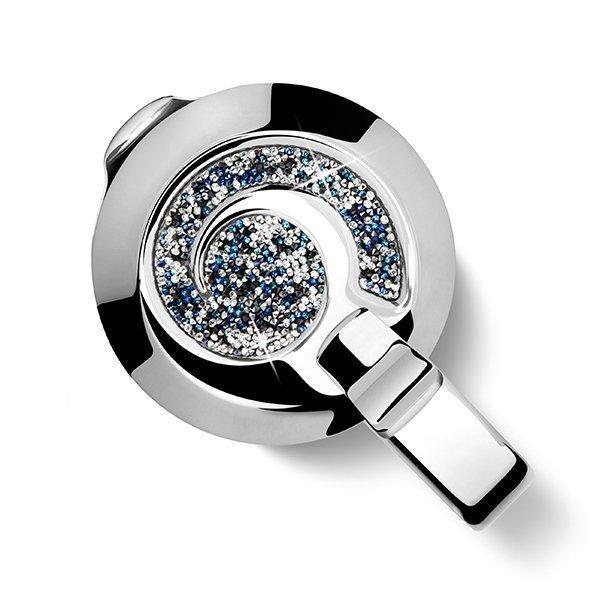 Giannina 3 cup Stainless Steel Stove Top Espresso Maker Swarovski Limited Edition - Fantasia Blu
