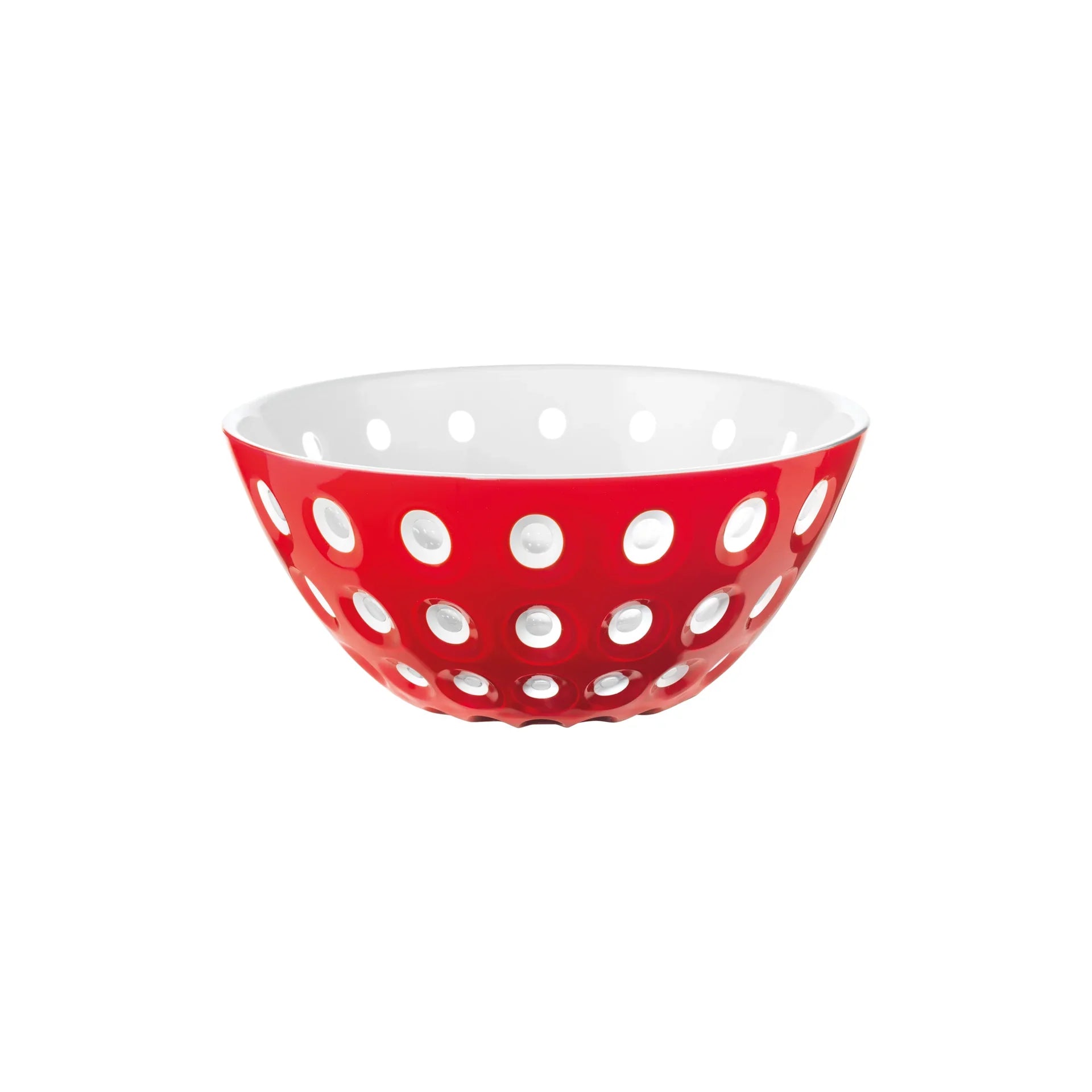 Guzzini Bowl Le Murrine Red White and Clear 25 cm - Made in Italy